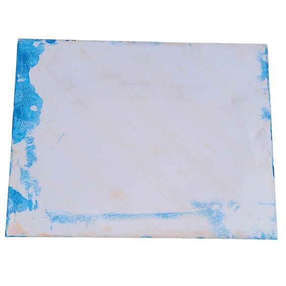 Abstract Wall Art Painting on Photo Paper by Local Artist in Blue,Orange, Browns - Picture 2 of 4